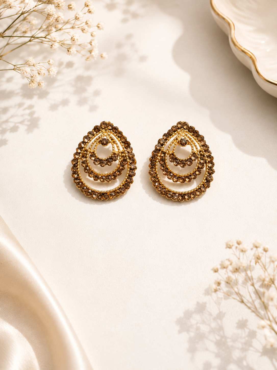 Gold Stud Earrings for Women