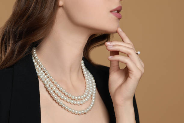 pearl necklace set with earrings