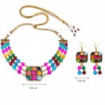 Traditional colorful jewellery set with Dimension