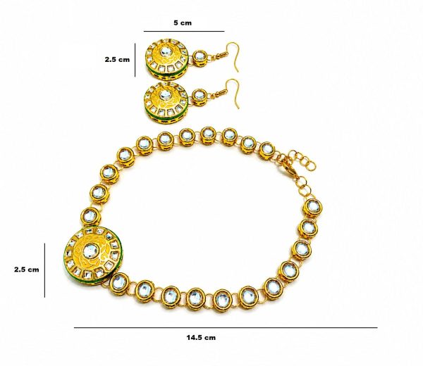 Designer Kundan necklace set Dimensions
