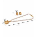 Classic pearl necklace set for women with crystal stone pendant-dimensions