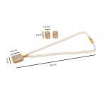 White pearl necklace jewellery set for festive and party wear-dimensions