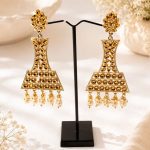 Ethnic pearl drop earrings for festive and wedding wear