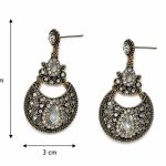 Antique gold Kundan earrings for women- dimensions